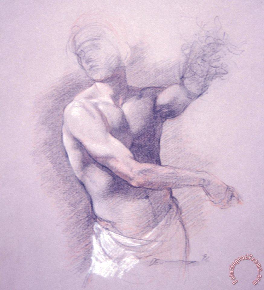 874x960 patrick devonas conte drawing from imagination male torso - Male Torso Drawing