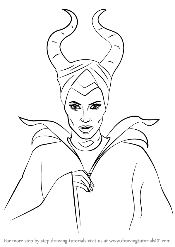 598x844 Learn How To Draw Maleficent - Maleficent Drawing