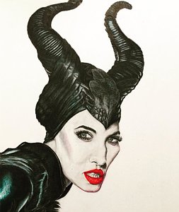 253x300 Maleficent Drawing - Maleficent Drawing