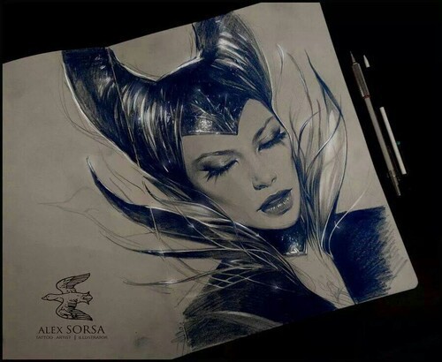 500x410 Maleficent Uploaded - Maleficent Drawing