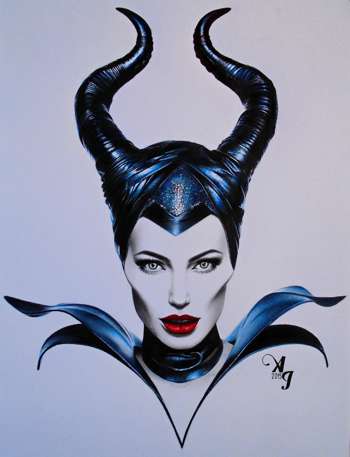 350x457 My Drawing Of Maleficent - Maleficent Drawing