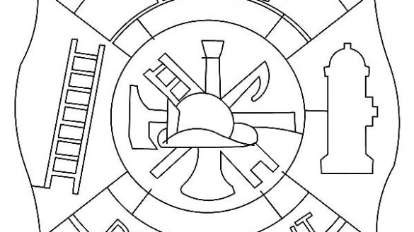 585x329 fire department maltese cross coloring - Maltese Cross Drawing