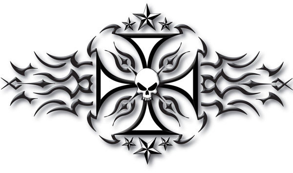 600x355 Tribal Maltese Cross Tattoo Design - Maltese Cross Drawing