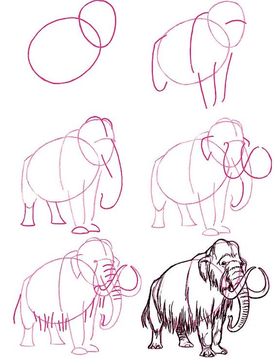 564x735 arch illu on twitter amazing! a work of art this mammoth - Mammoth Drawing