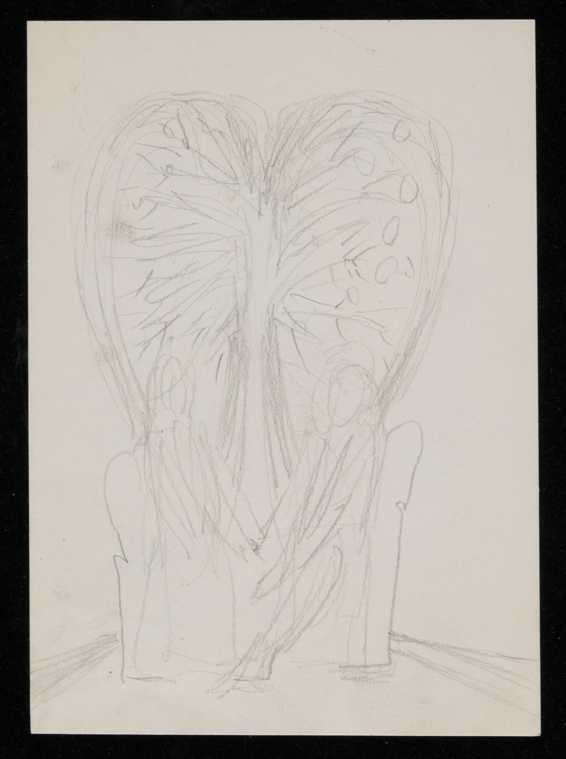 1145x1536 drawing of a man and woman seated before a heart shaped tree - Man And Woman Drawing