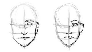 320x180 Drawing The Difference Men's And Woman's Faces - Man And Woman Drawing