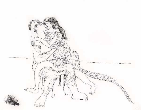 600x467 drawing of male and female lovers man woman love erotic men women - Man And Woman Drawing