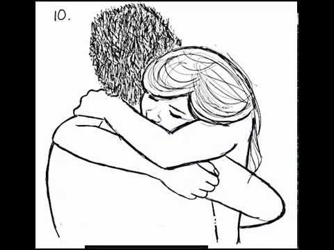480x360 How To Draw Two People Hugging Drawing Hugs Step - Man And Woman Hugging Drawing