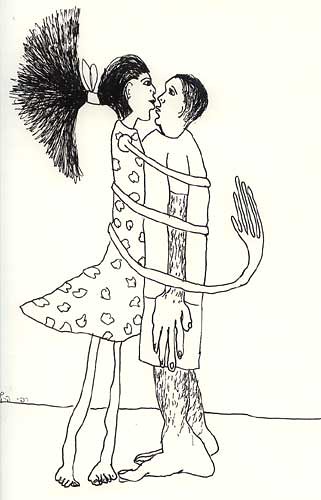 321x500 Iver Raphael Perez Israeli Artist's Photos Tagged With Female - Man And Woman Hugging Drawing