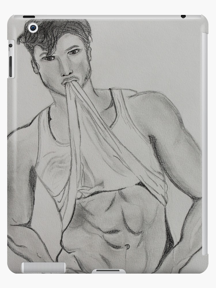 750x1000 Men Body Sketch Ipad Cases Skins - Man Body Drawing