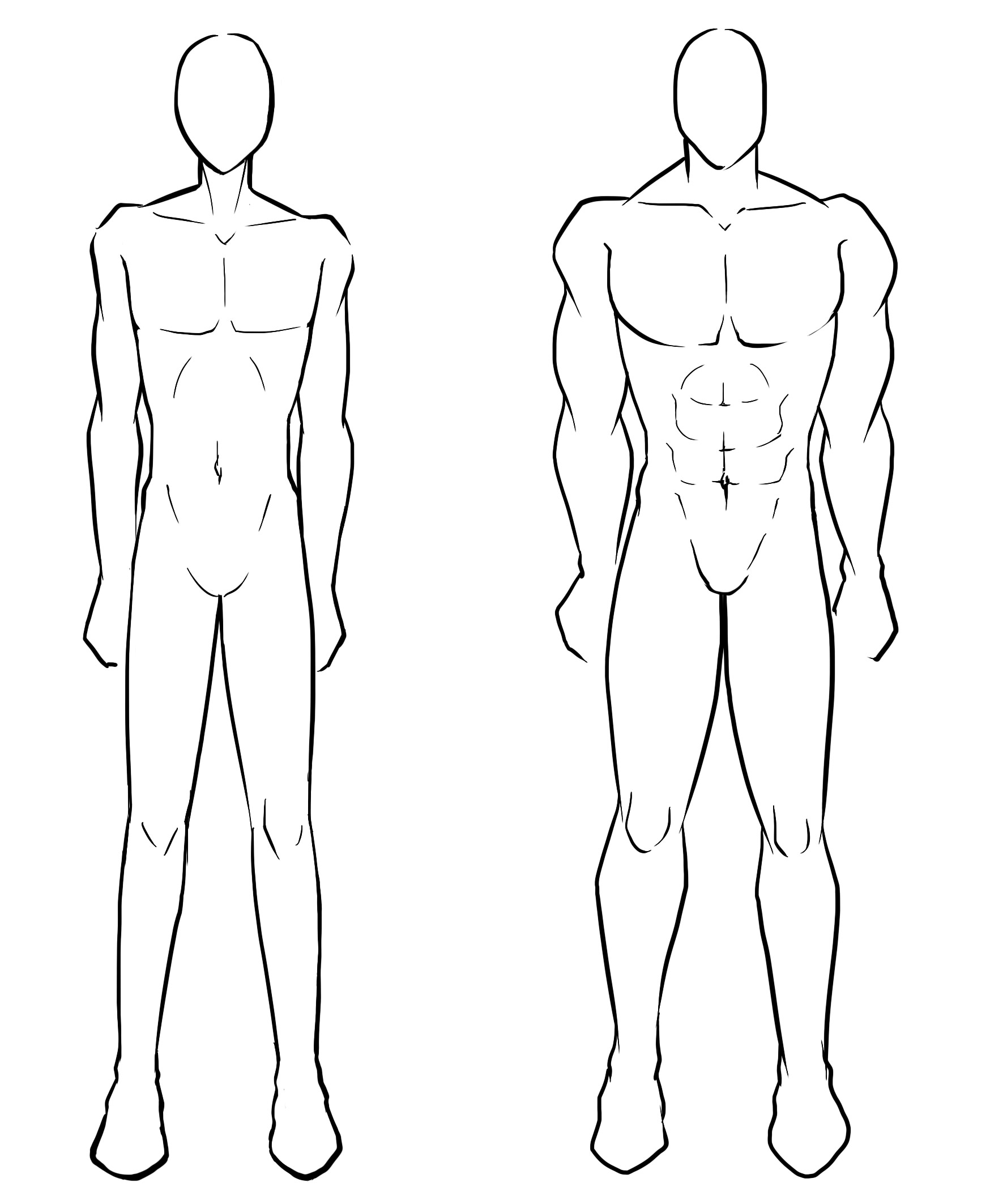 1748x2125 Male Drawing Full Body For Free Download - Man Body Drawing