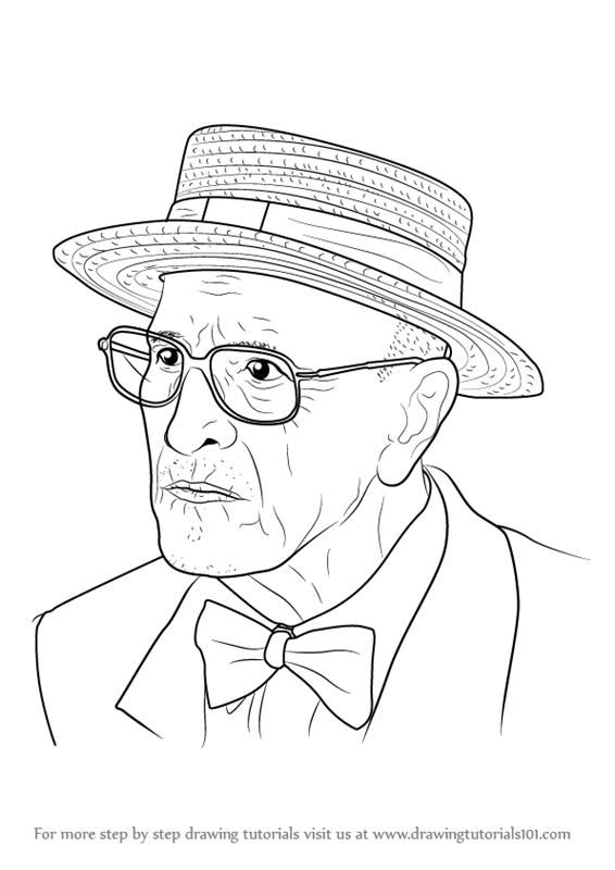 566x800 Learn How To Draw An Old Man - Man Drawing