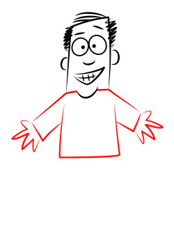 250x348 Drawing A Cartoon Man - Man Drawing Cartoon