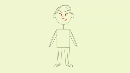 550x309 How To Draw A Cartoon Man Steps - Man Drawing Easy