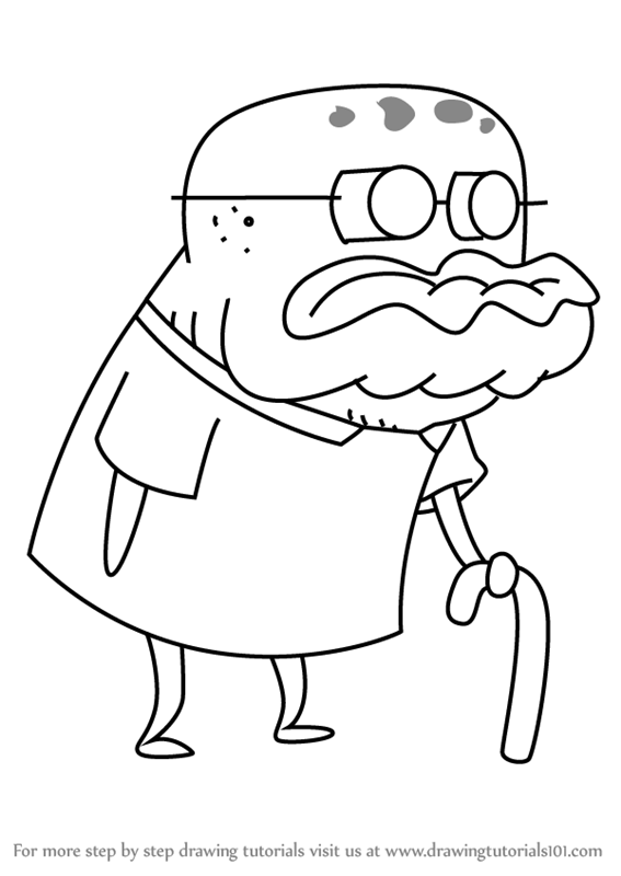 567x800 Learn How To Draw Old Man Jenkins From Spongebob Squarepants - Man Drawing Images