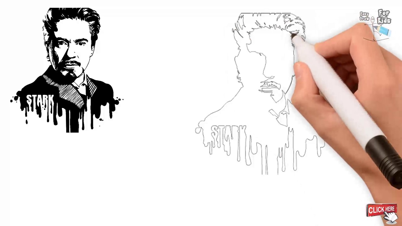 1280x720 How To Draw Outline Man Face Step - Man Drawing Outline