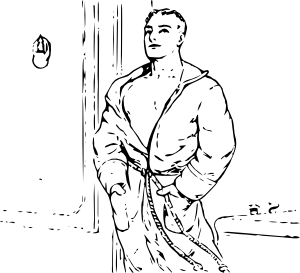 300x273 Outline Man In Robe Clip Art - Man Drawing Outline