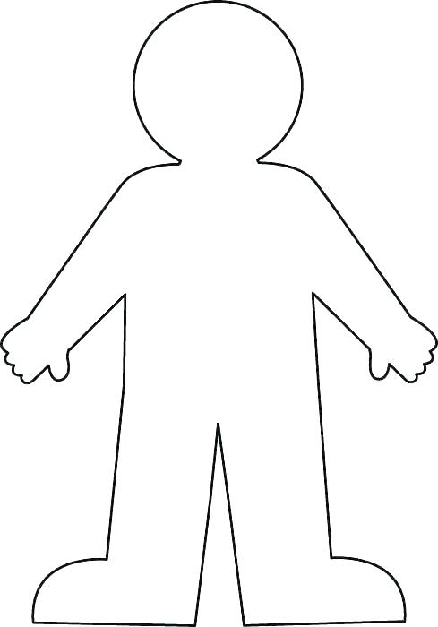 489x700 Outline Of A Gingerbread Man Gingerbread Man Outline Printable - Man Drawing Outline