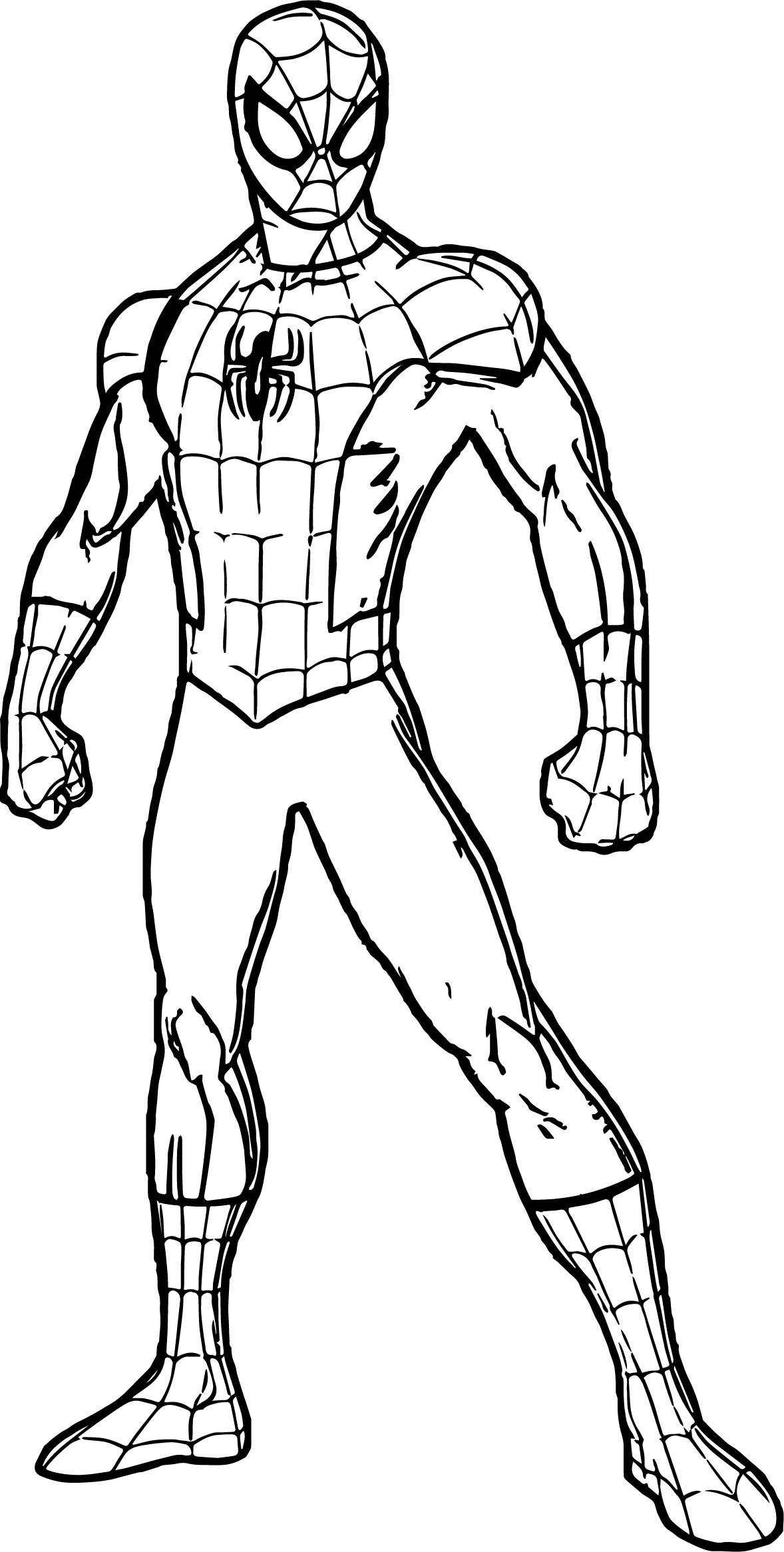 1178x2332 Spider Man Color - Man Drawing Outline