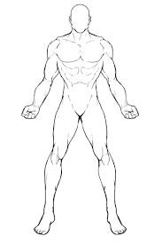 183x275 Superhero Man Outline - Man Drawing Outline