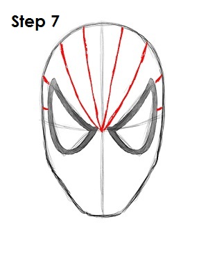 300x388 How To Draw Spider Man - Man Face Drawing