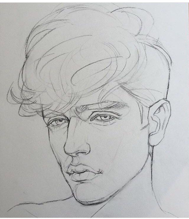 640x742 Film Drawing Faces Man For Free Download - Man Face Drawing