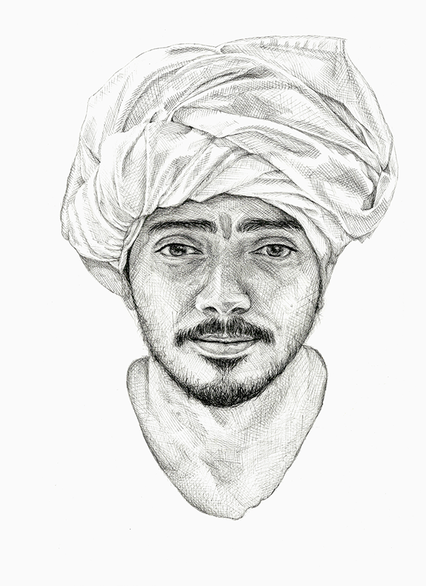 600x825 Indian Man Drawing, Pencil, Sketch, Colorful, Realistic Art Images - Man Face Drawing