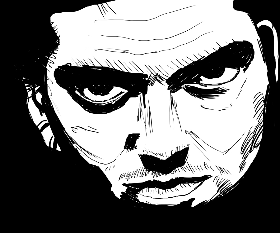 900x752 Angry Man Face Drawing - Man Face Drawing