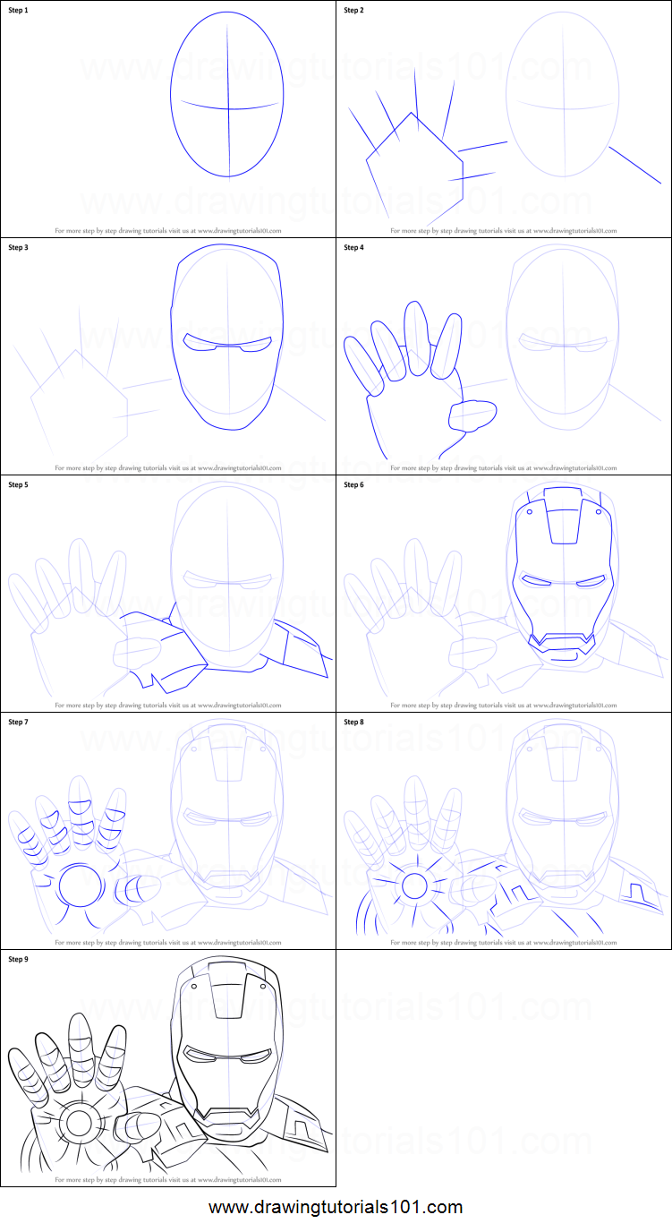 751x1376 How To Draw Iron Man Face Printable Step - Man Face Drawing Step By Step