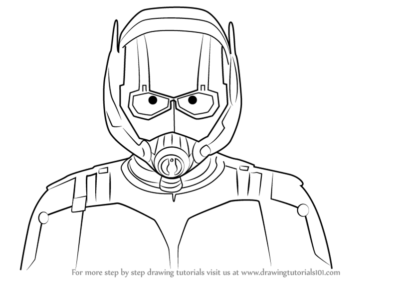 800x567 Learn How To Draw Ant Man Face - Man Face Drawing Step By Step
