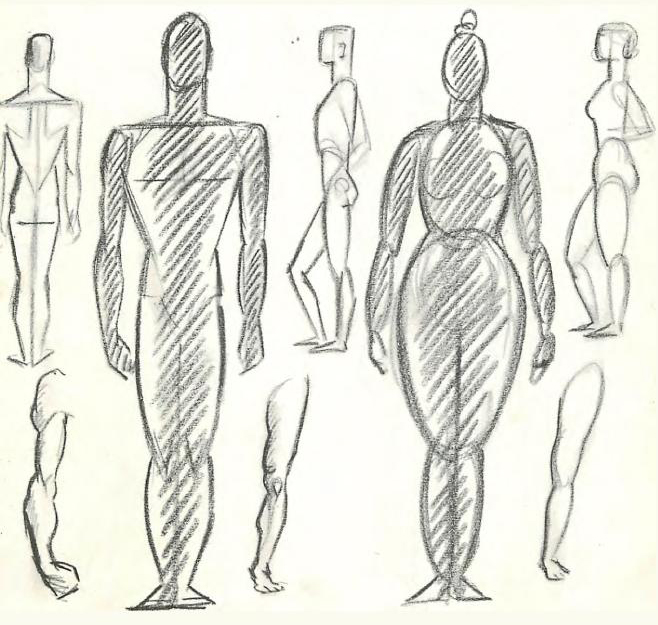 658x625 How To Draw The Human Figure Drawing Body, Head, Facial Features - Man Figure Drawing