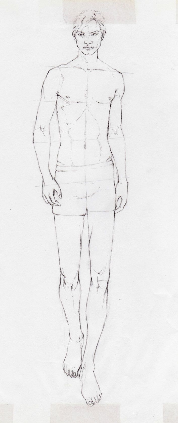 708x1674 Pencil Drawing Copying The Practice Sheet Before Starting On Men - Man Figure Drawing