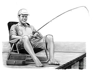 300x232 Man Fishing Drawings - Man Fishing Drawing