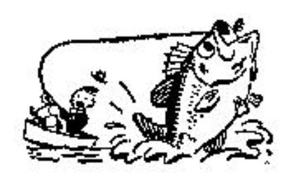 430x270 Man Fishing Catching The Big One Bass Fish Susiesattic On Artfire - Man Fishing Drawing