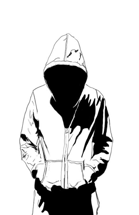 Man In Hoodie Drawing at PaintingValley.com | Explore collection of Man ...