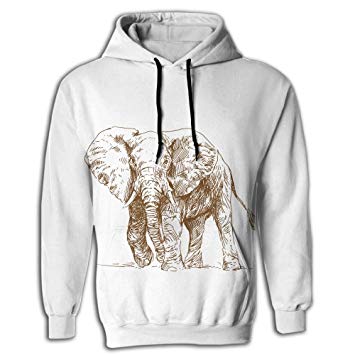 355x355 hand drawing elephant man fashion hoodie sweatshirts hooded - Man In Hoodie Drawing
