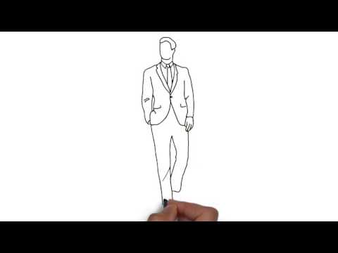 480x360 How To Draw Man In Suit - Man In Suit Drawing