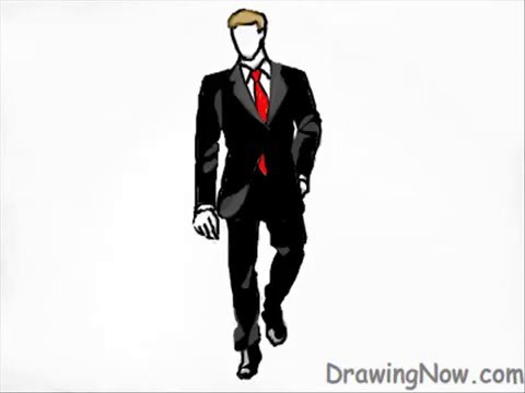 480x360 How To Draw A Suit - Man In Suit Drawing