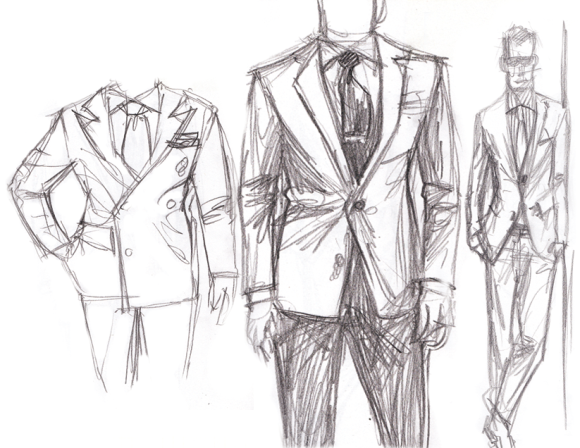 580x448 Men's Fashion Illustration Suits Fashion Design Sketches - Man In Suit Drawing