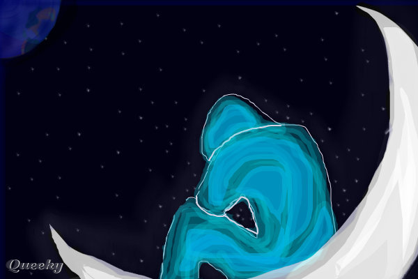 600x400 Man On The Moon An Abstract Speedpaint Drawing - Man In The Moon Drawing