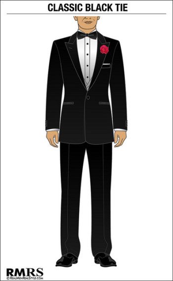 350x566 Understanding Black Tie - Man In Tuxedo Drawing