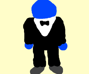 300x250 blue man wearing a tuxedo drawing - Man In Tuxedo Drawing