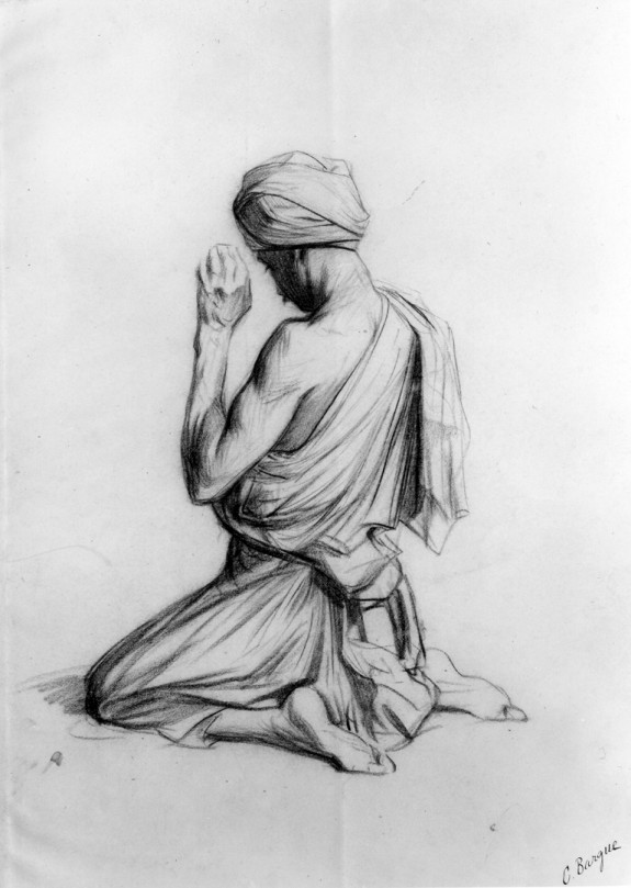 Man Kneeling Drawing at Explore collection of Man