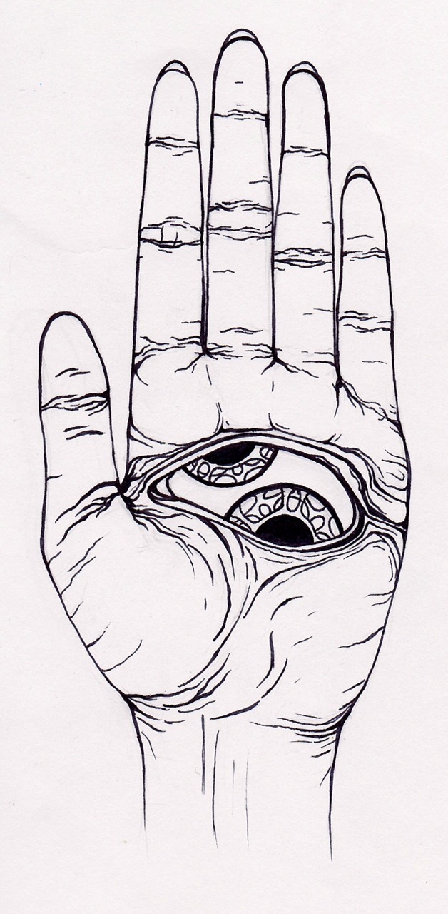 628x1280 fanart eye hand fan art tool pan's labyrinth pans labyrinth pale - Man Line Drawing