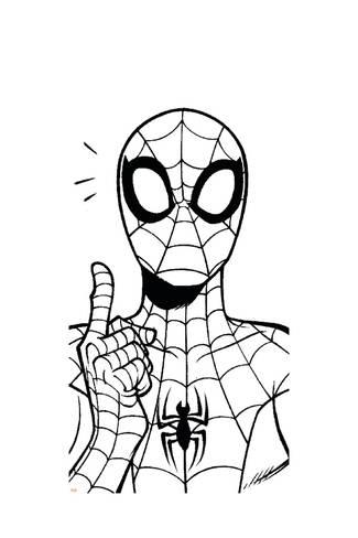 325x488 Ultimate Spiderman - Man Line Drawing