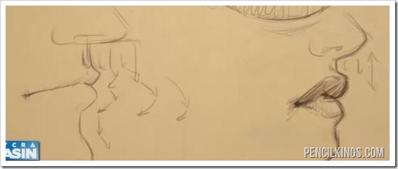 570x242 How To Draw Lips - Man Lips Drawing