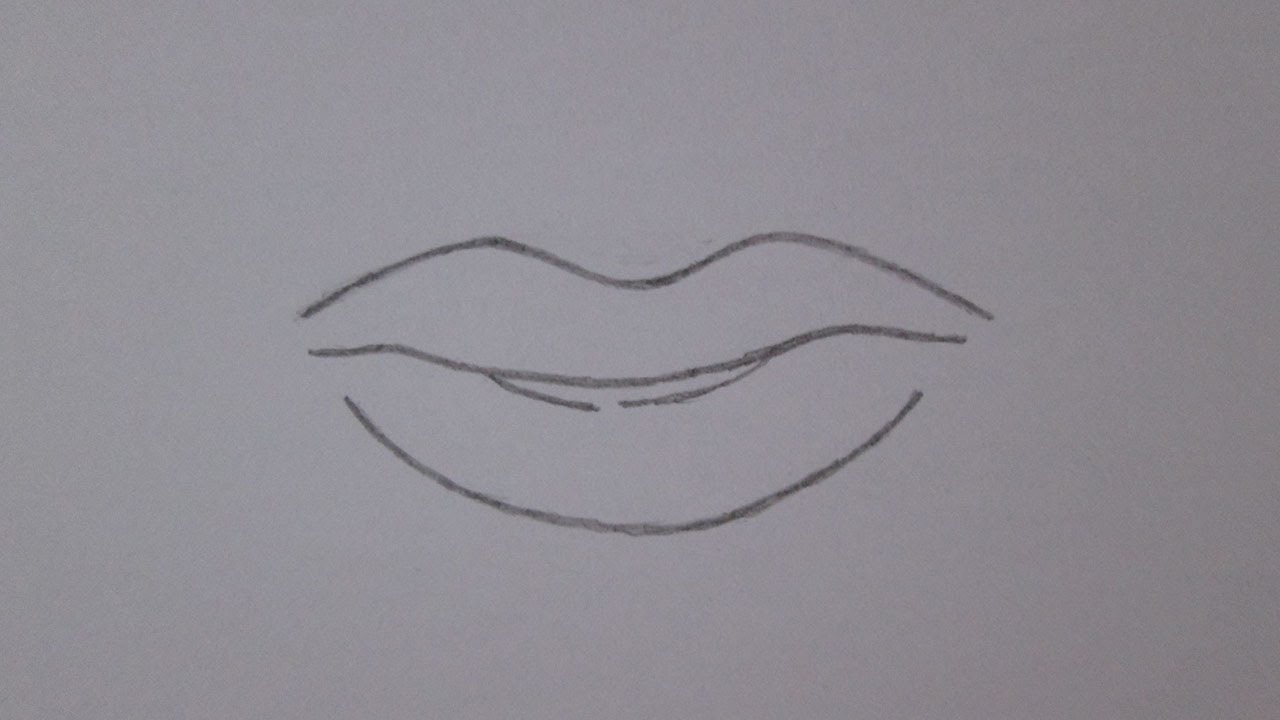 1280x720 How To Draw A Man Mouth - Man Lips Drawing