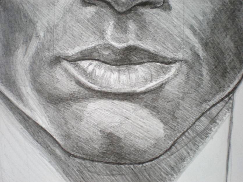 836x628 Project In Drawings, Lips Sketch, Art - Man Lips Drawing