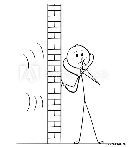 434x500 Cartoon Stick Drawing Conceptual Illustration Of Man Using - Man Lips Drawing