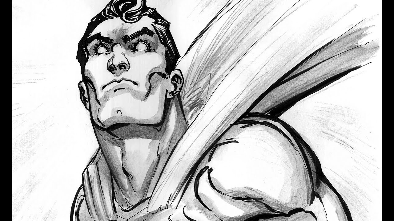 1280x720 drawing inking man of steel with freddie williams ii - Man Of Steel Drawing